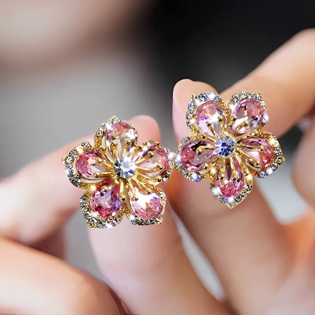 Callista – Pendientes con circonitas de colores de plata esterlina