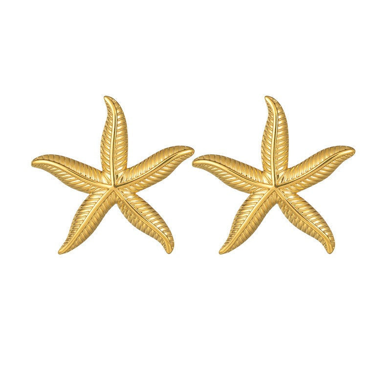 Pien – Pendientes de estrella de mar dorados