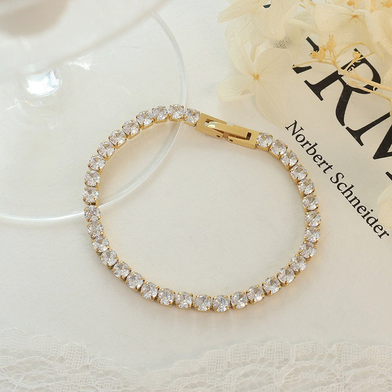 Zirea – Pulsera de cadena engastada con circonitas