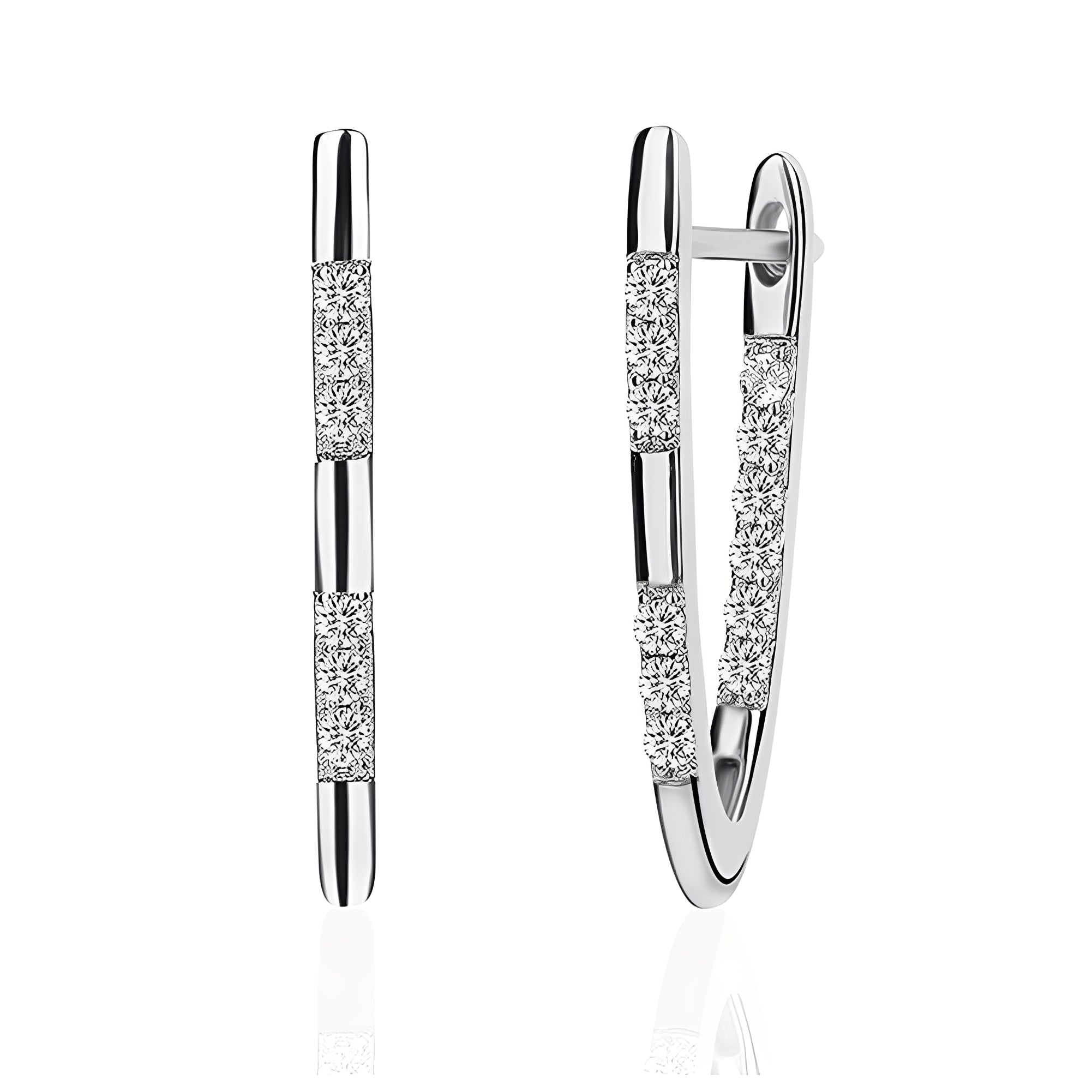 Cleah – Pendientes elegantes de circonita dorada