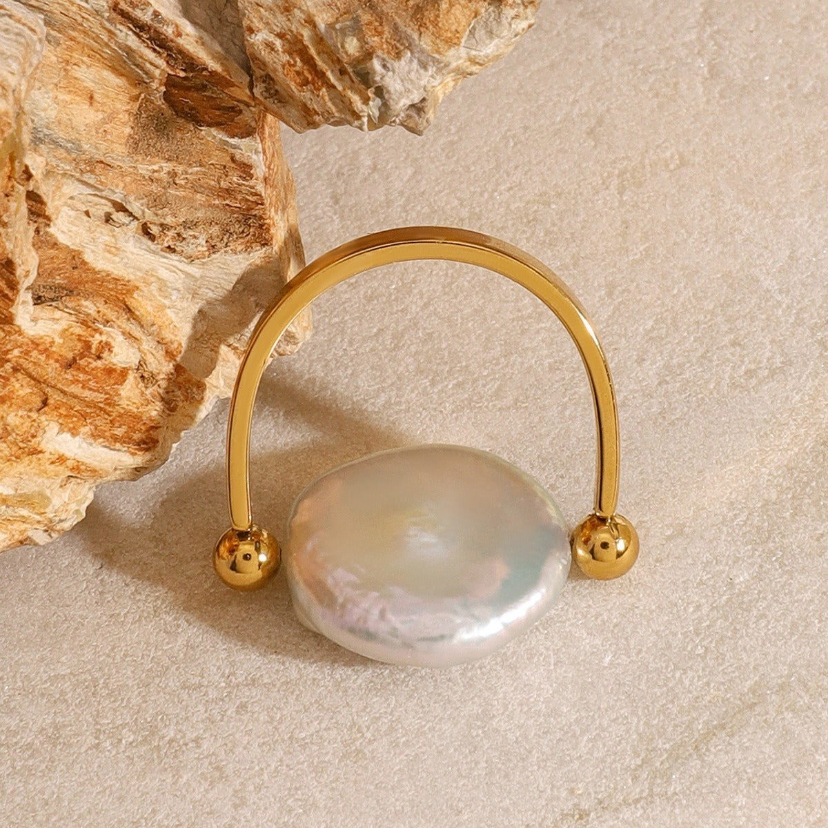 Sabby – Anillo reversible de perla barroca