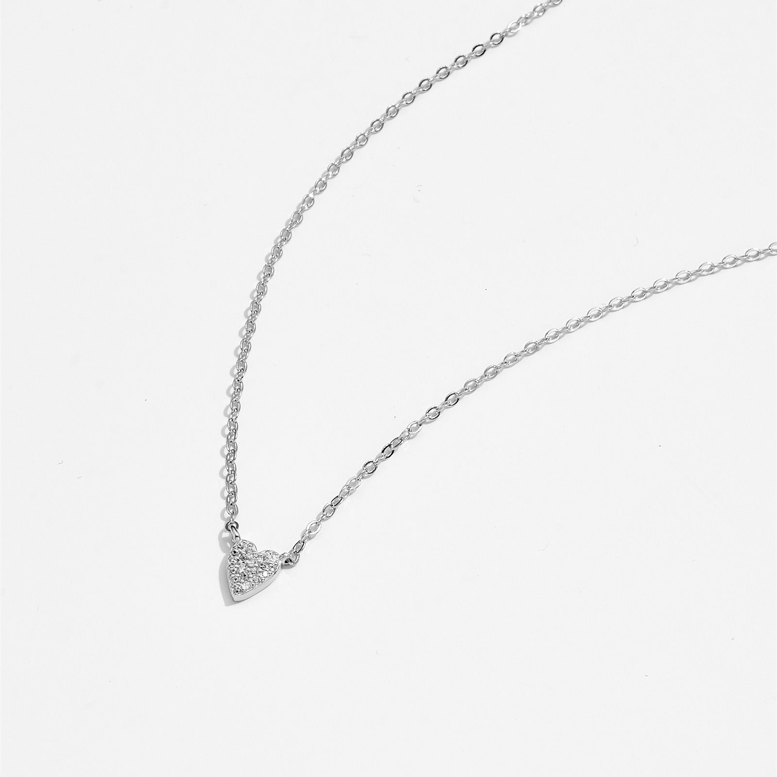 Juliet – Collar de corazón de plata esterlina 925 con diamante