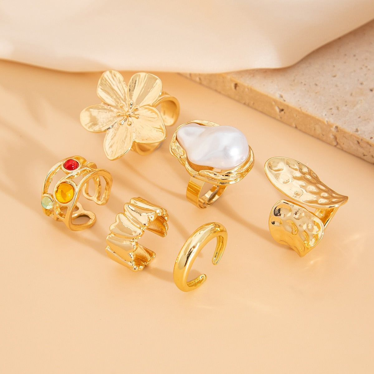 Merina – Conjunto de 6 Anillos de Declaración