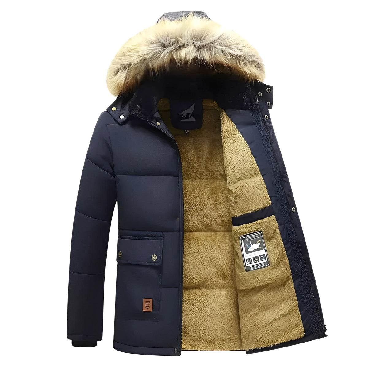 Crispian - Chaqueta acogedora con capucha