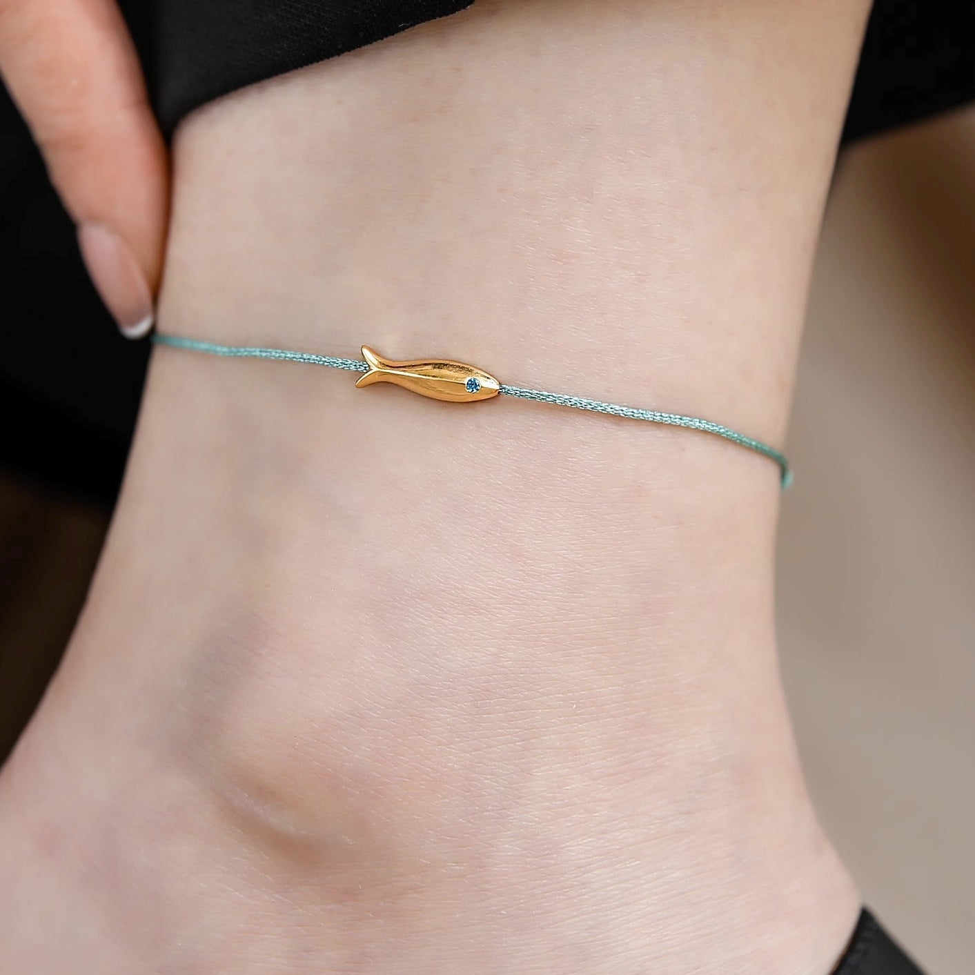 Solara – Pulsera de tobillo de brillo fino