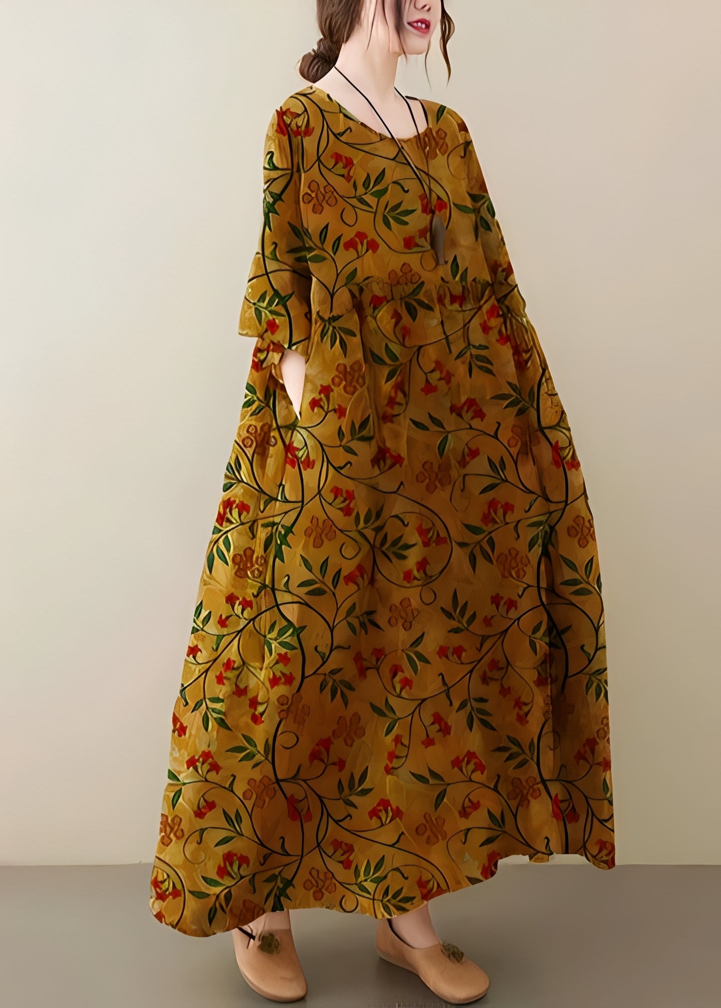 Mariam - Elegante vestido holgado con dobladillo ancho para mujeres