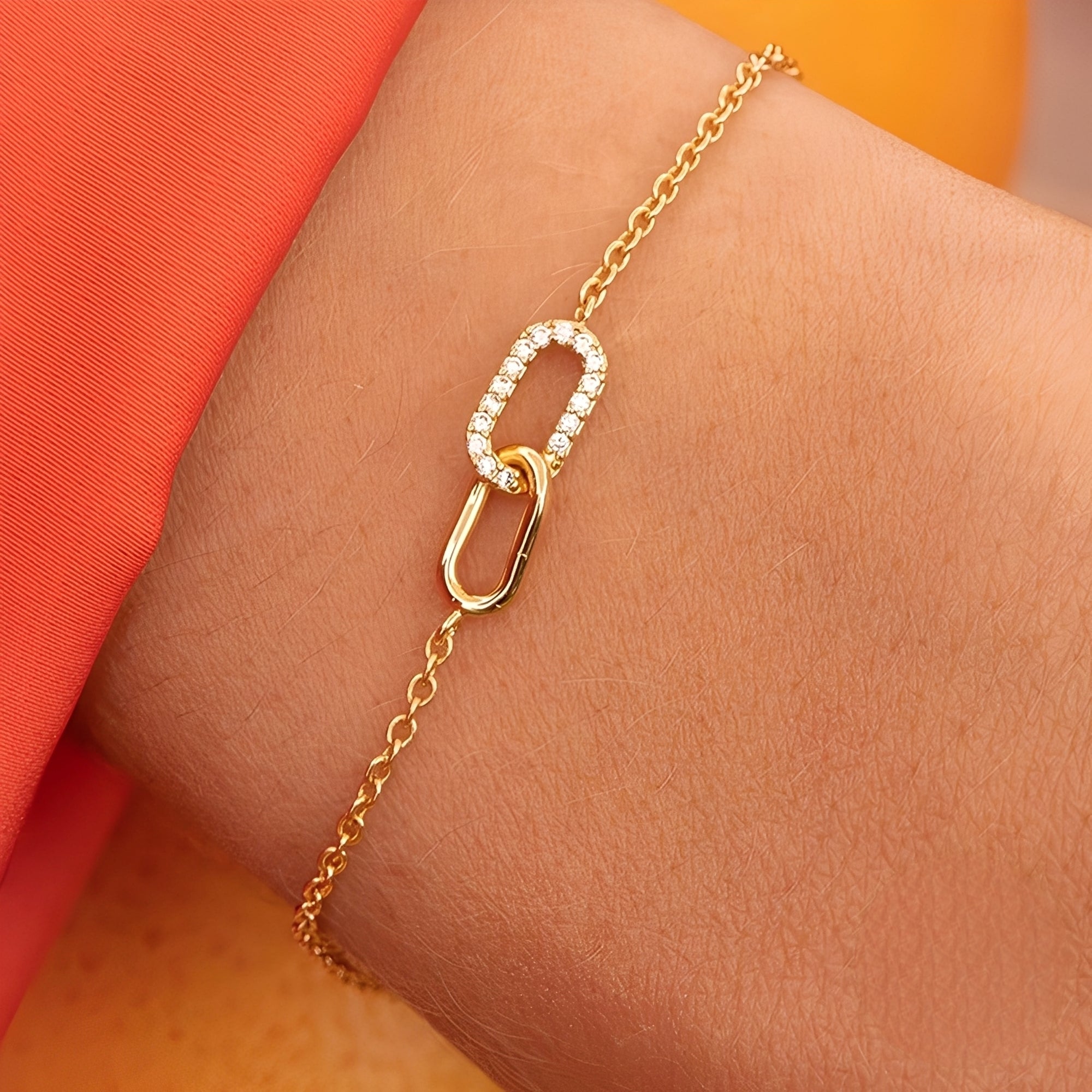 Rina – Pulsera con eslabones brillantes