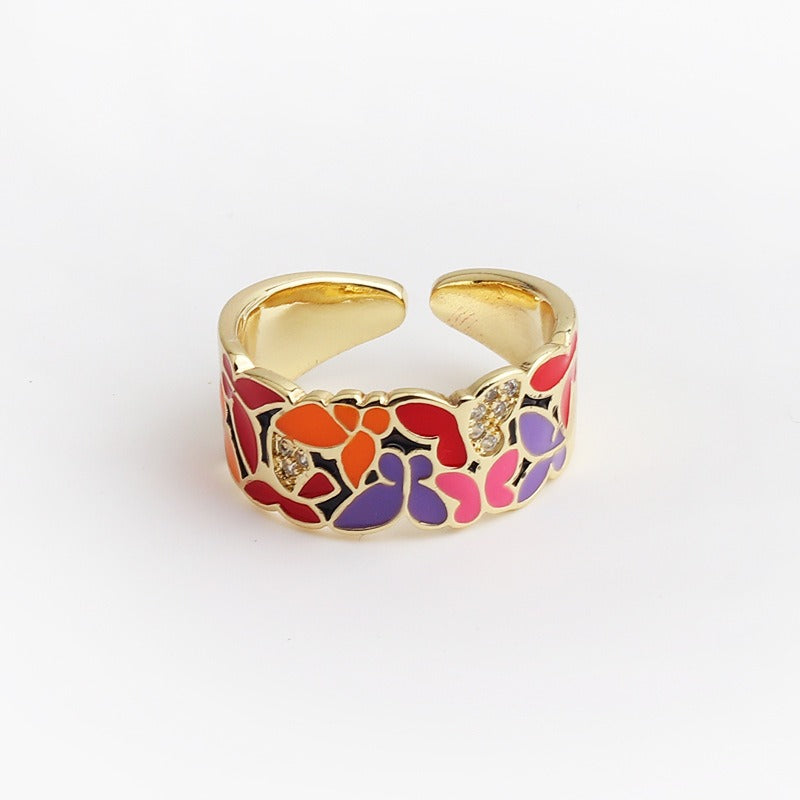 Kamille – Anillo Camille Grande Motivo de Hoja Azul