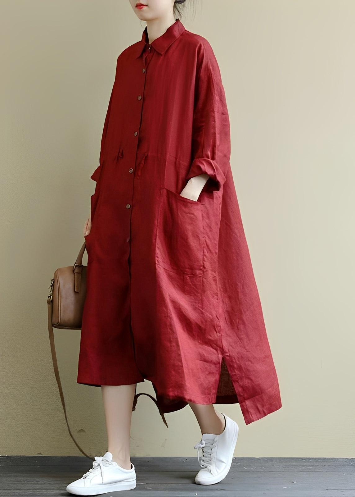 Monica - Vestido camisero casual para damas