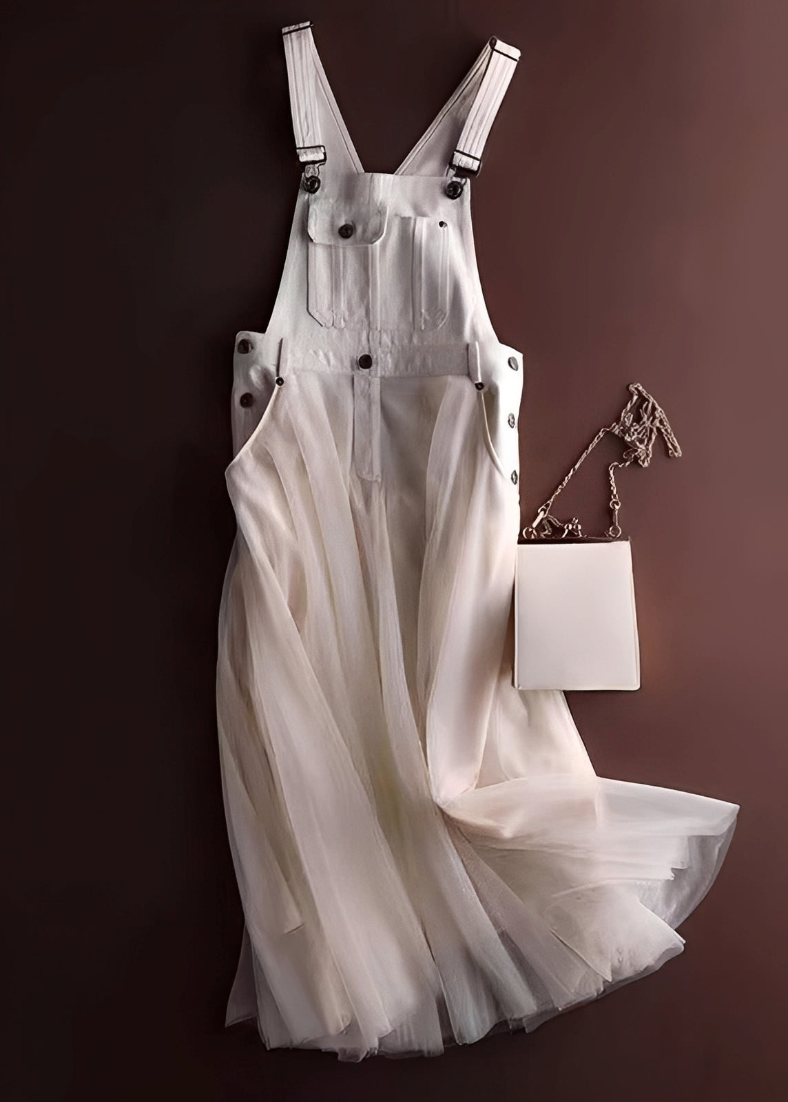 Chrissy - Vestido elegante de patchwork de tul para damas