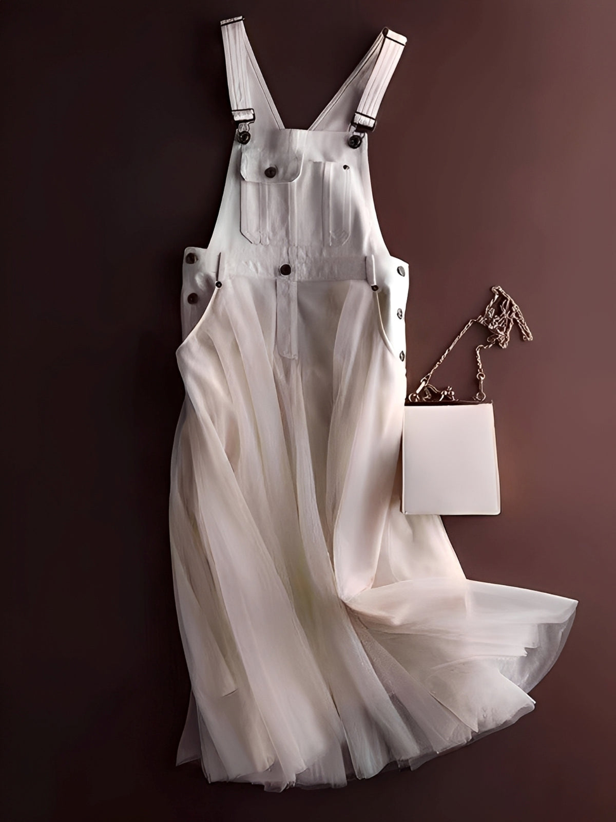 Chrissy - Vestido elegante de patchwork de tul para damas