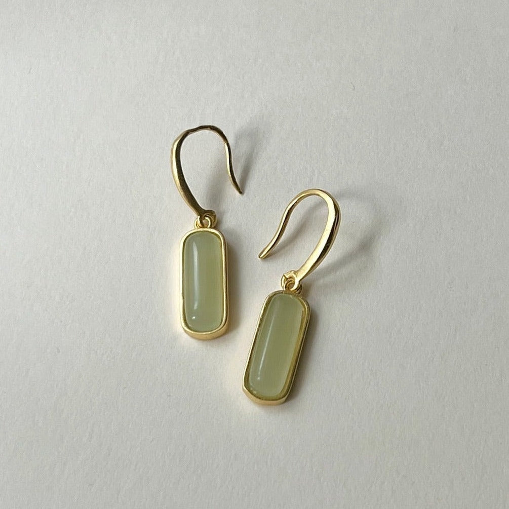 Fiona - Pendientes colgantes de jade