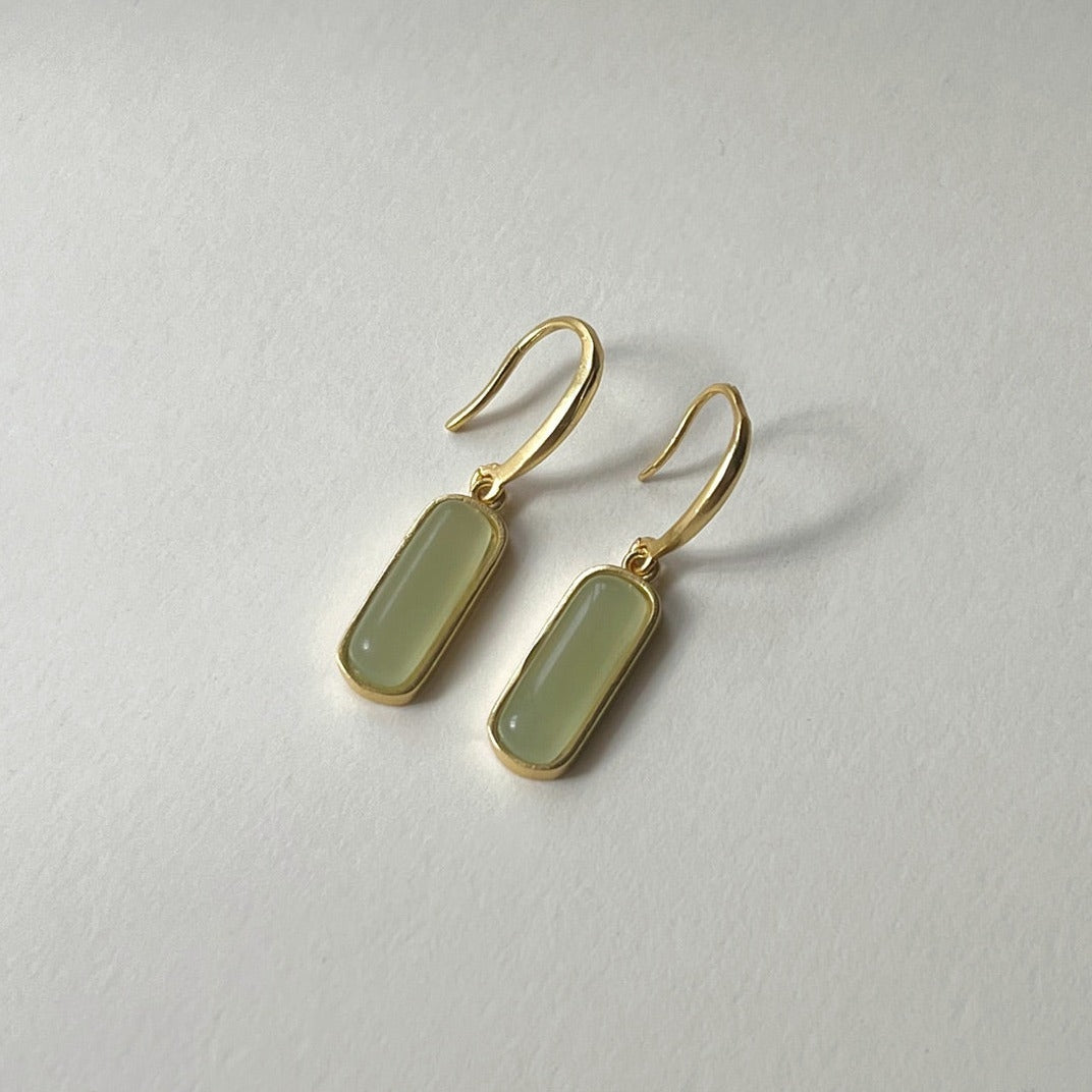 Fiona - Pendientes colgantes de jade