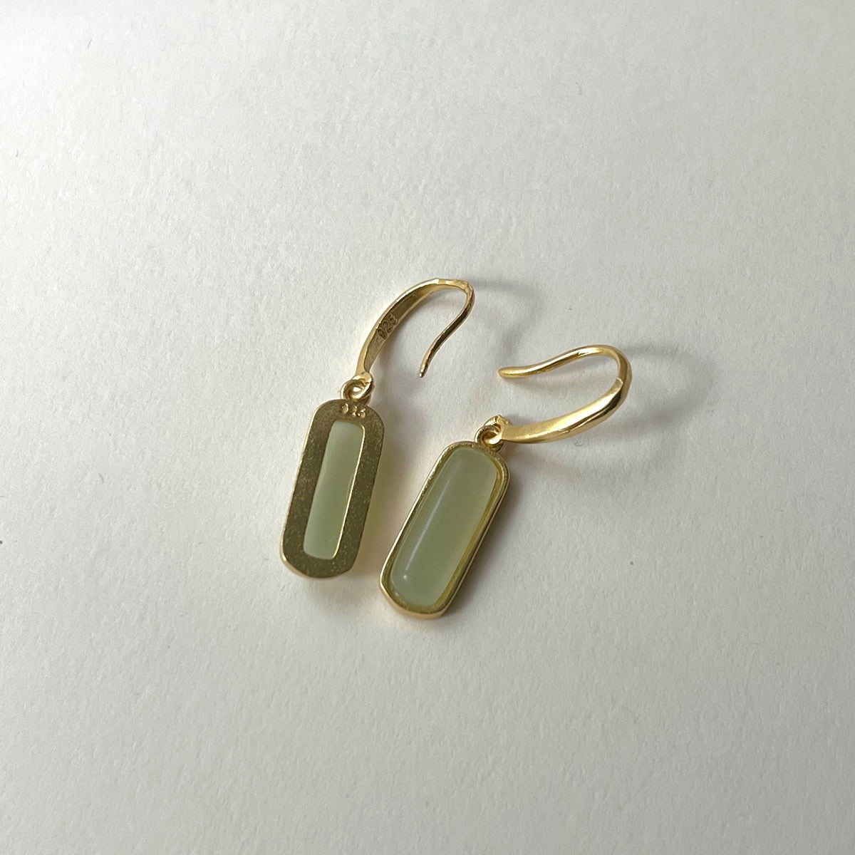 Fiona - Pendientes colgantes de jade