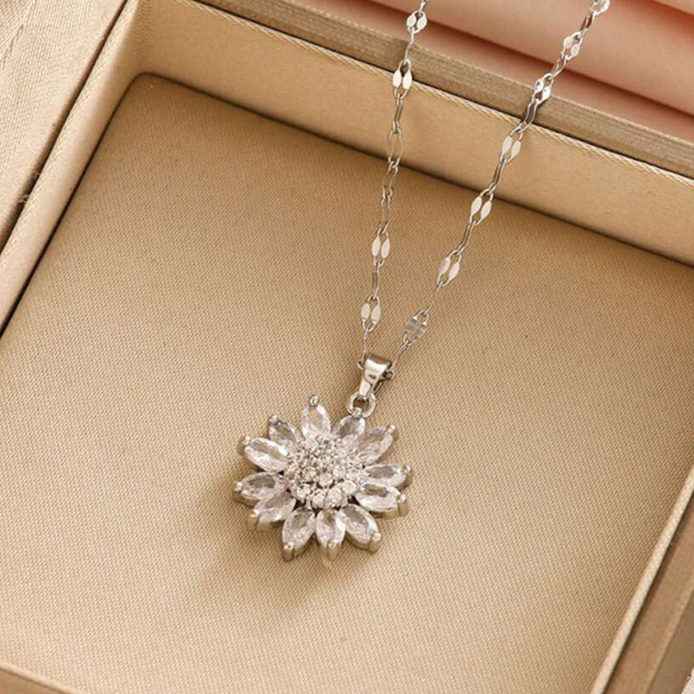 Anaya – Collar de girasoles brillantes con picos
