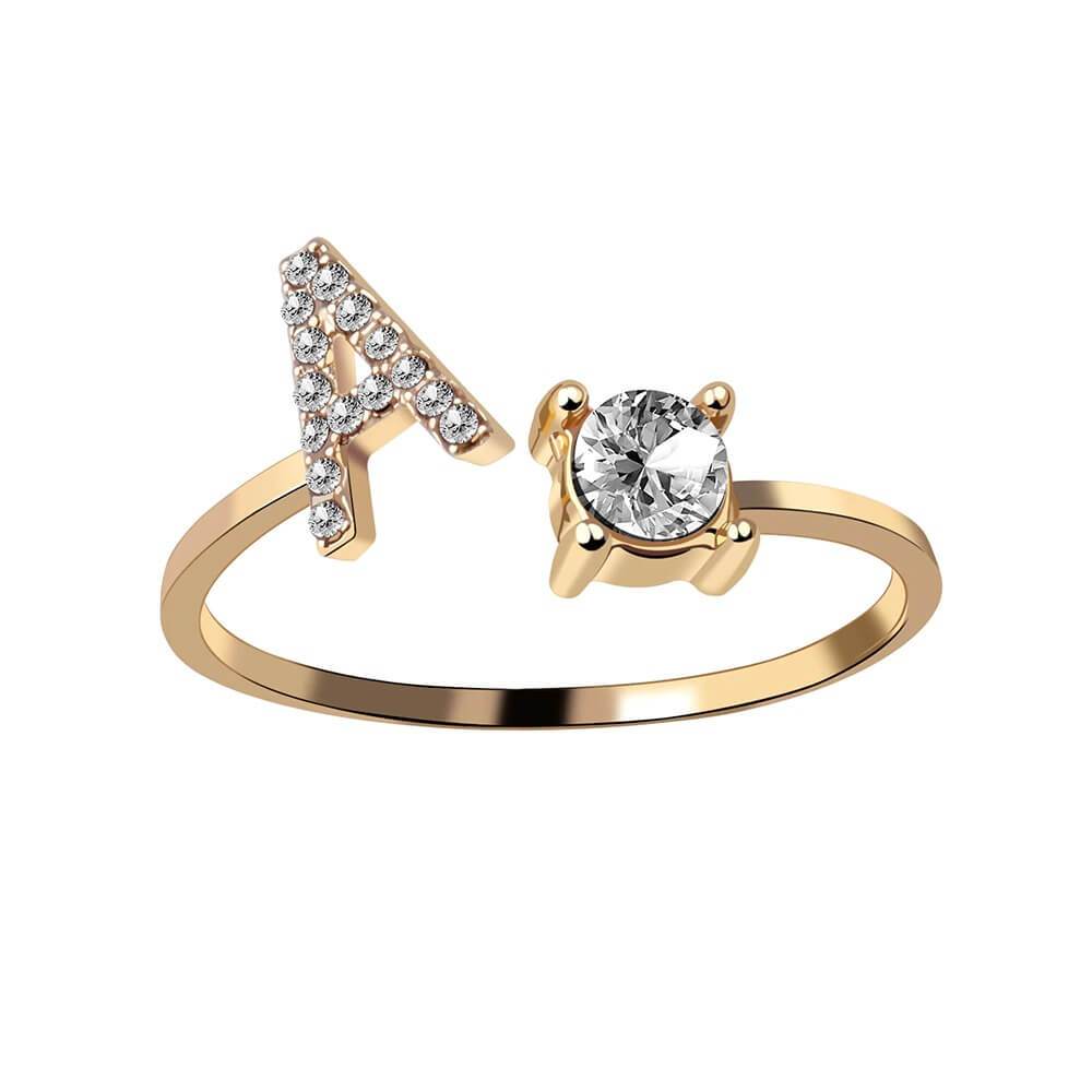 Nyla – Anillo con inicial y circonitas