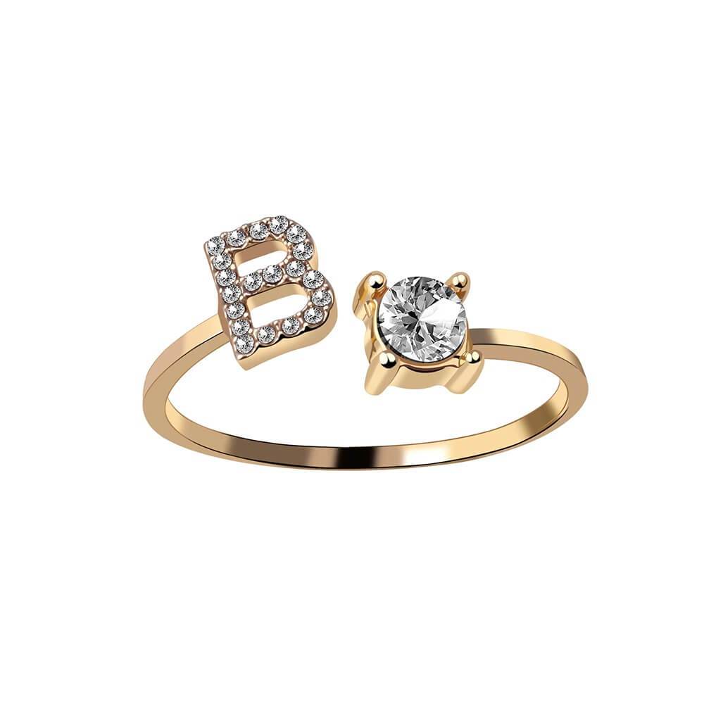 Nyla – Anillo con inicial y circonitas