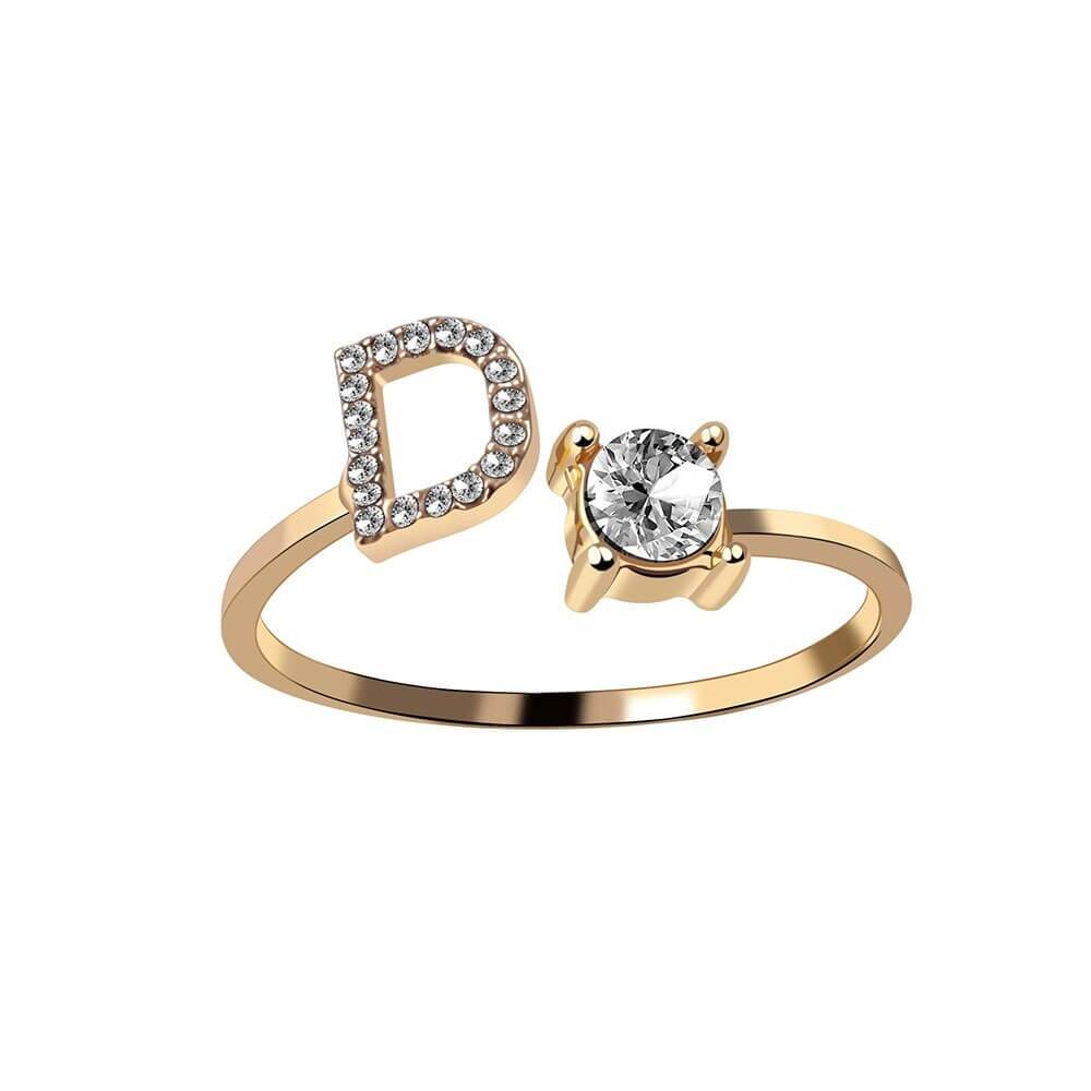 Nyla – Anillo con inicial y circonitas