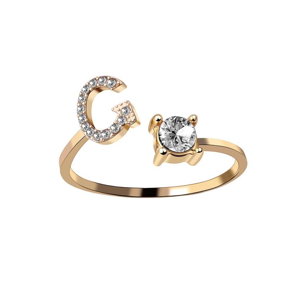 Nyla – Anillo con inicial y circonitas