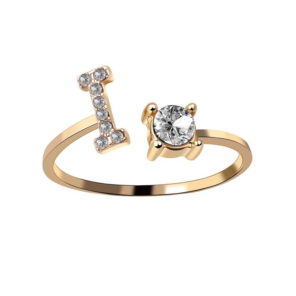 Nyla – Anillo con inicial y circonitas