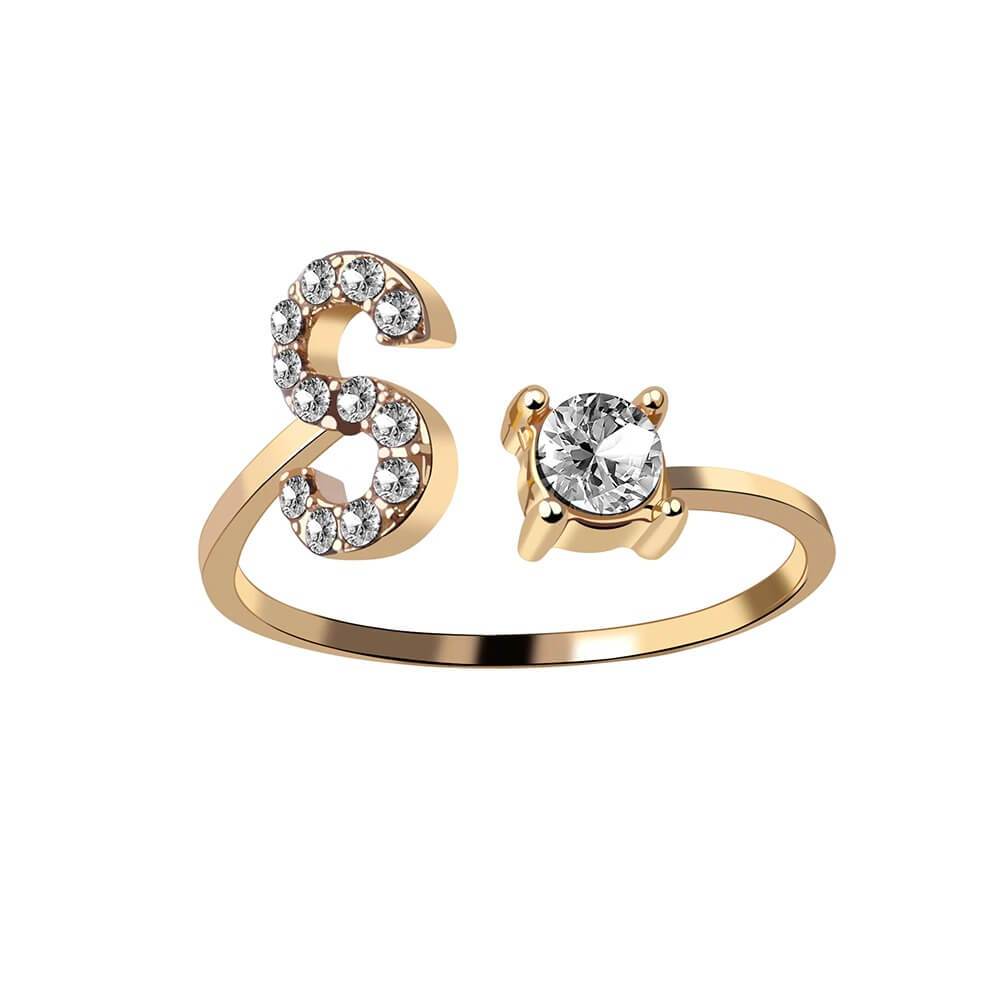 Nyla – Anillo con inicial y circonitas