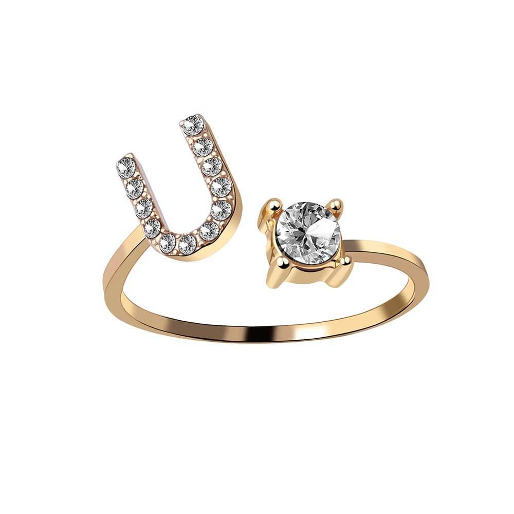 Nyla – Anillo con inicial y circonitas