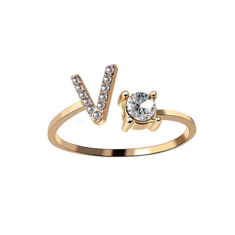 Nyla – Anillo con inicial y circonitas