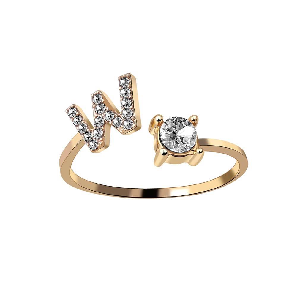 Nyla – Anillo con inicial y circonitas