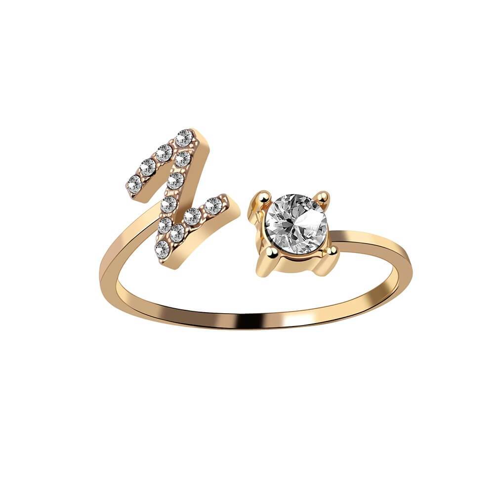 Nyla – Anillo con inicial y circonitas