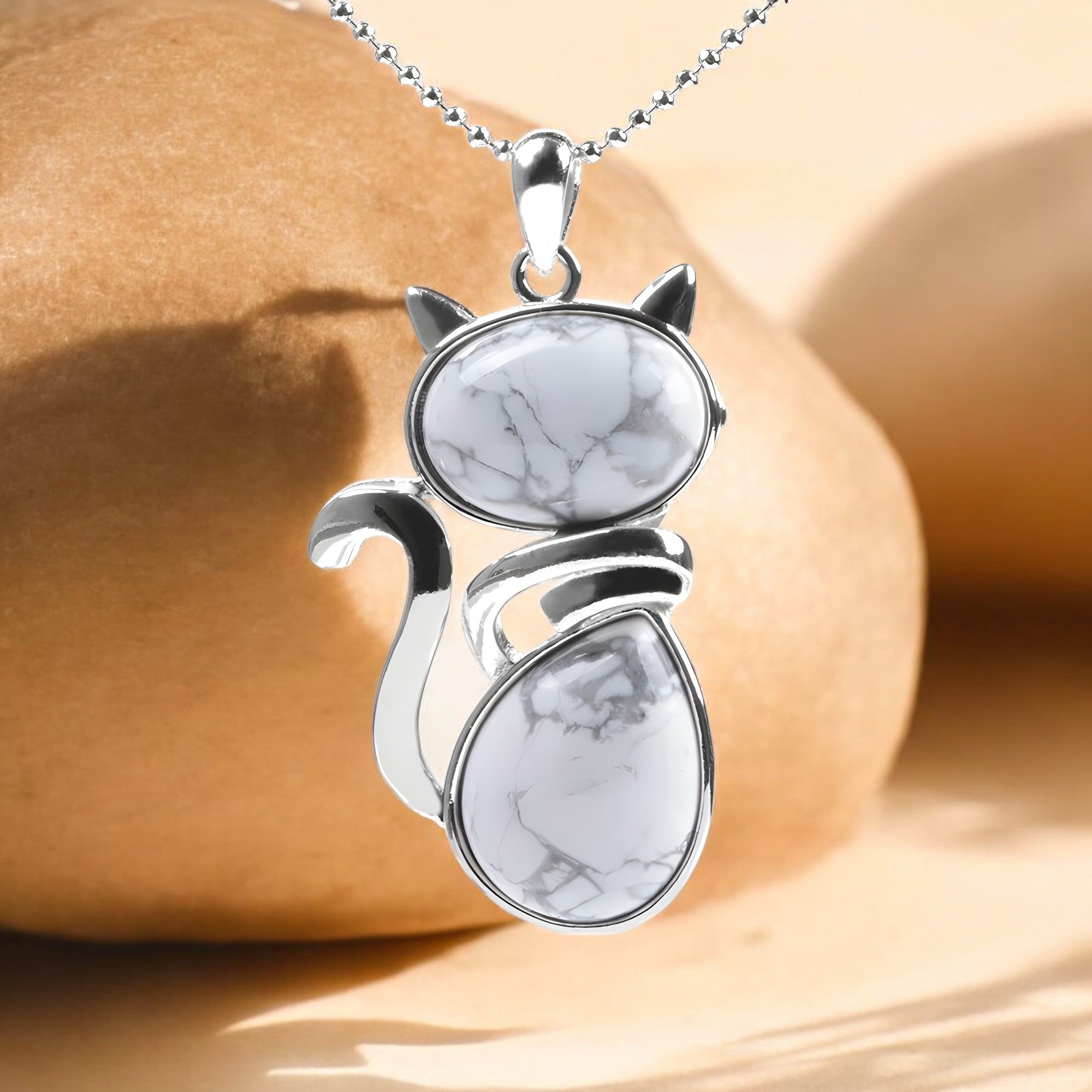 Mila – Collar de gato con piedra natural