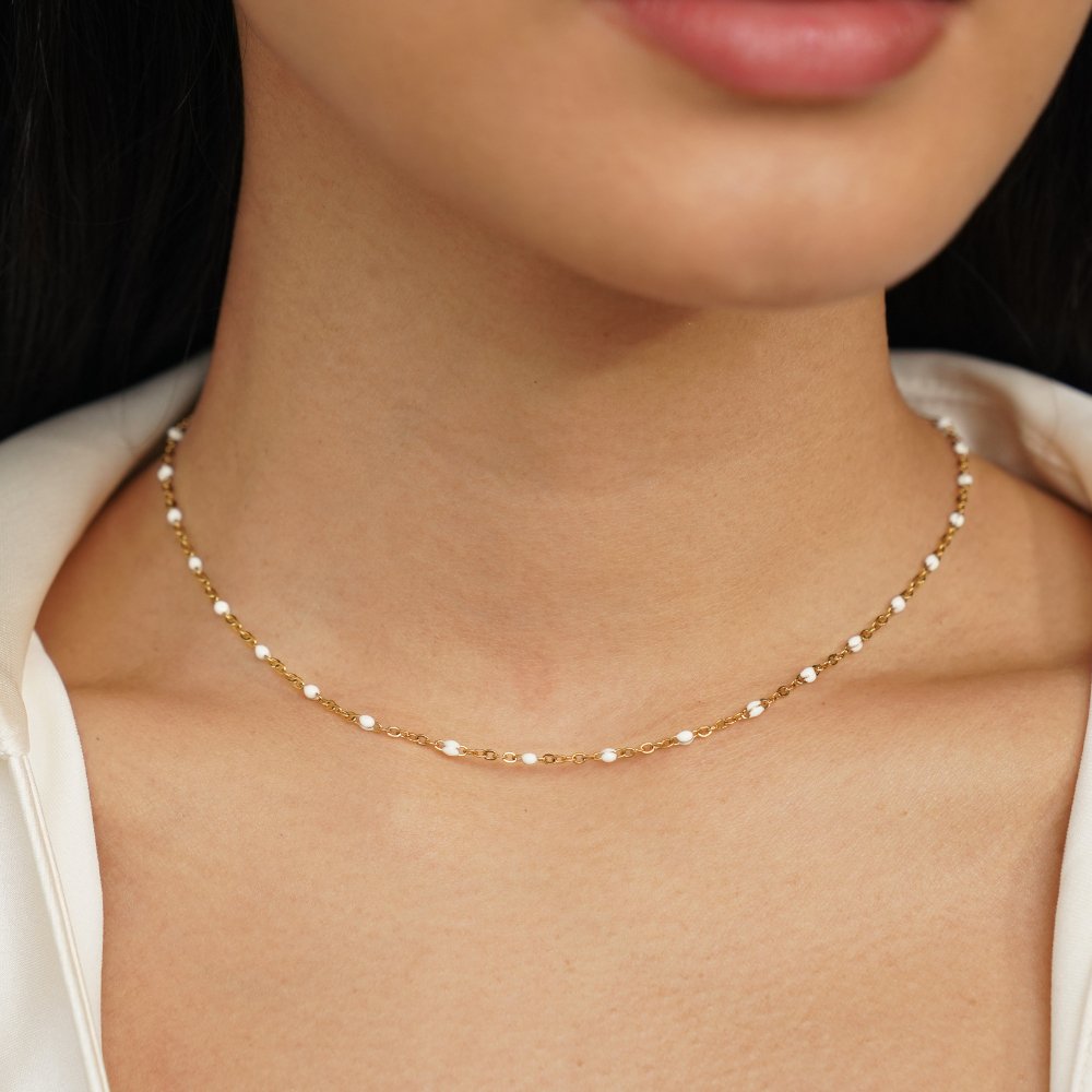 Mila – Collar con perlas blancas