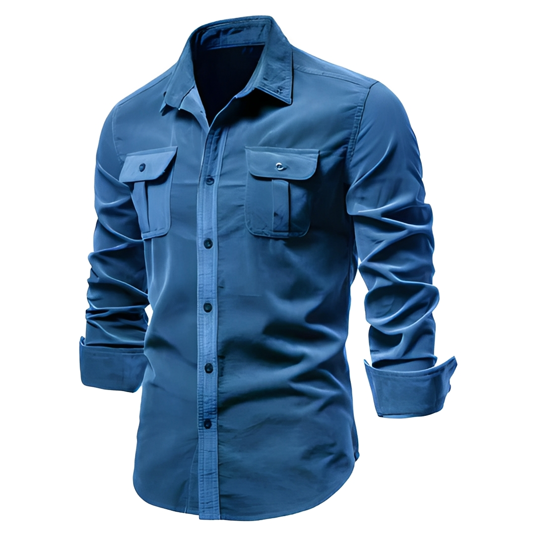 Blake - Camisa casual de manga larga para hombre
