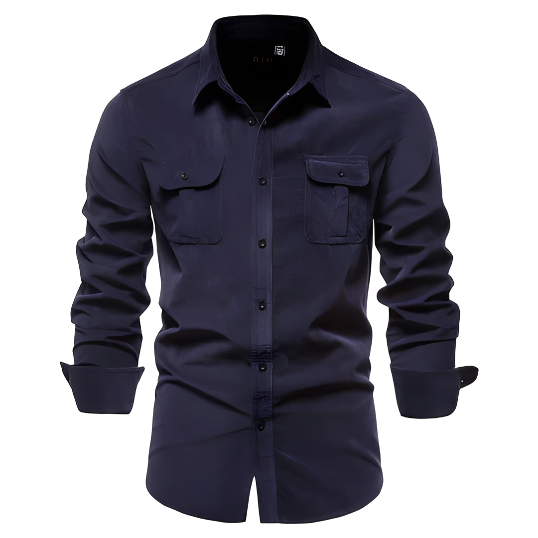 Blake - Camisa casual de manga larga para hombre