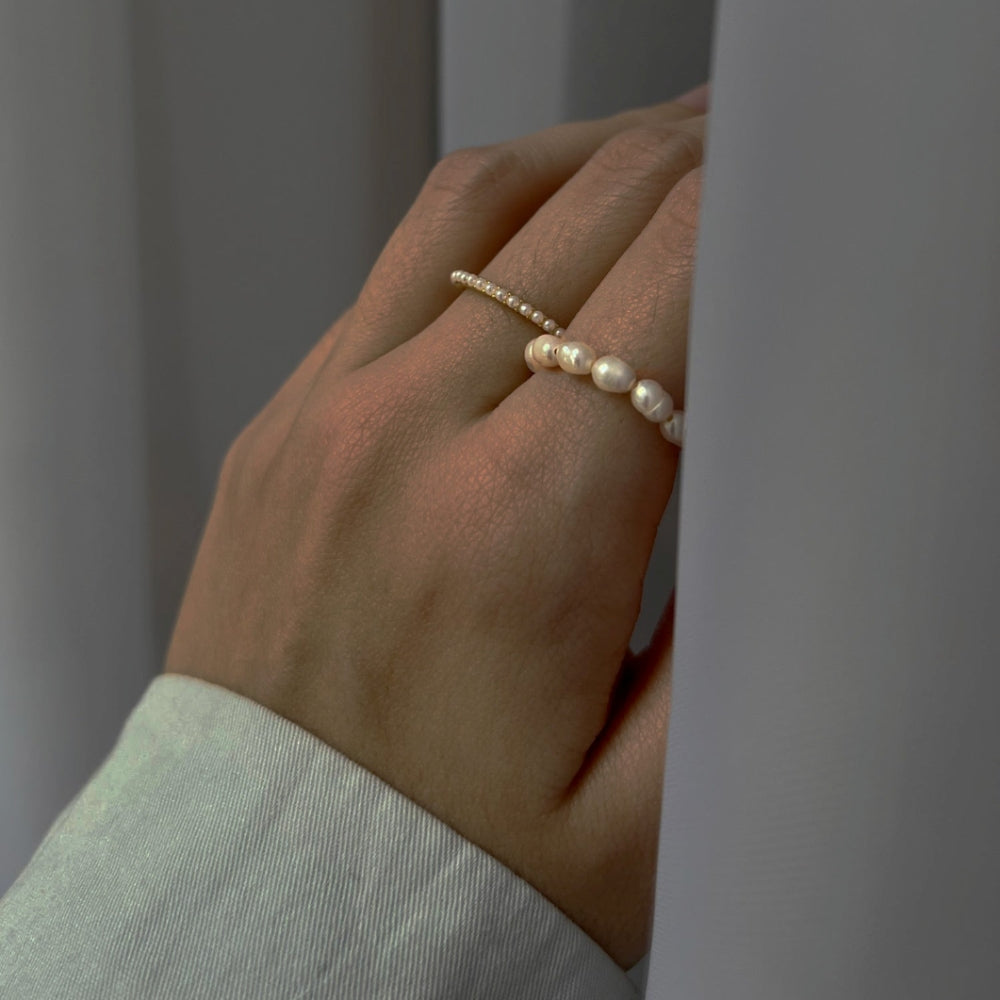 Jane - Anillo Dualidad Oro y Perlas