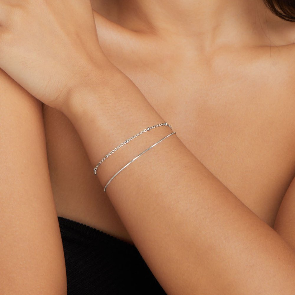 Oya - Pulsera de plata de múltiples capas