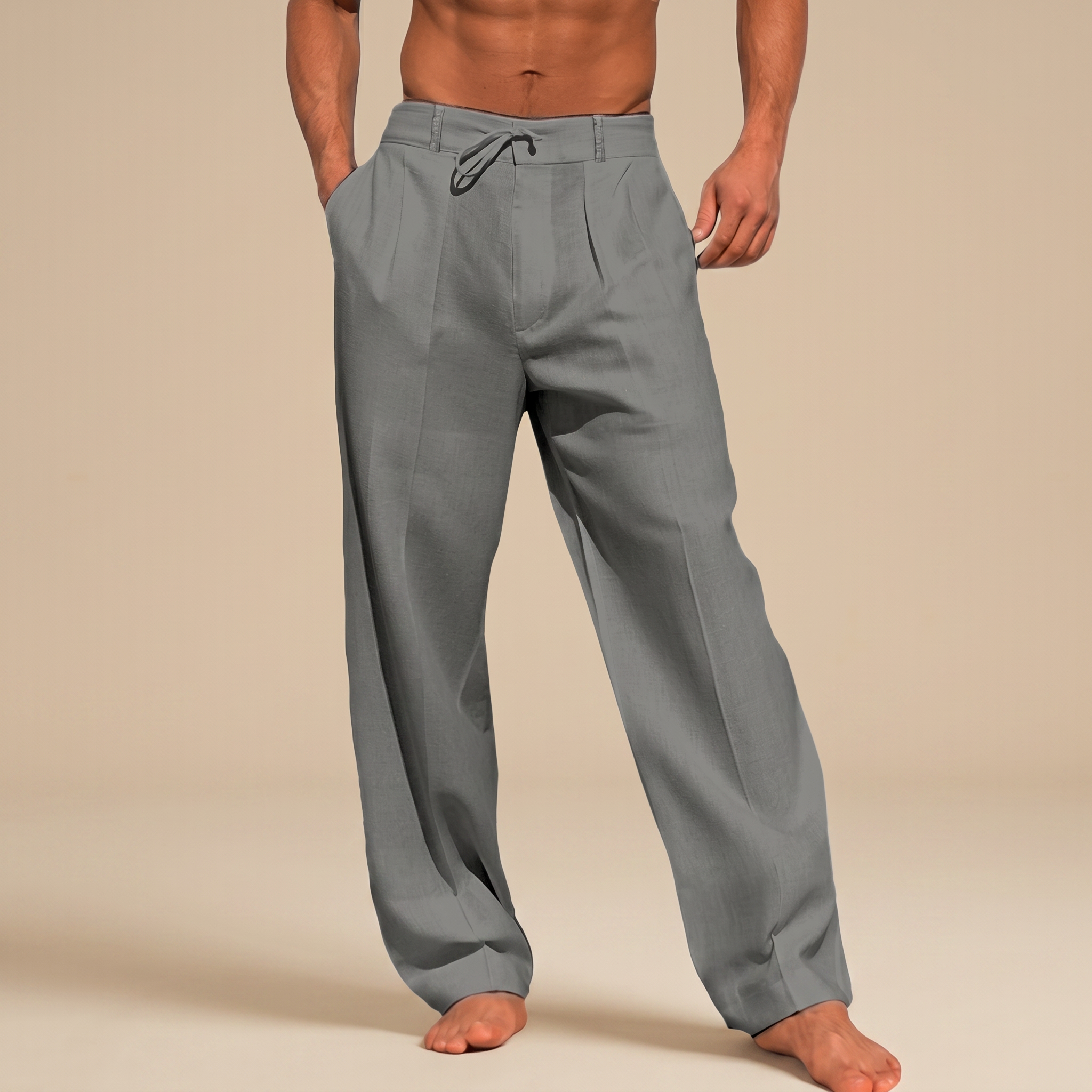 Alfie - Pantalones Cómodos de Pierna Recta
