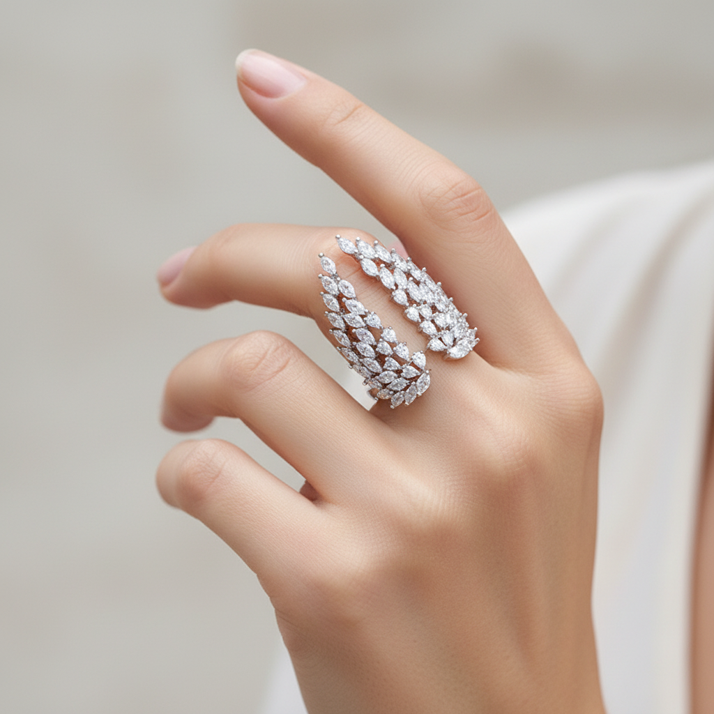 Isaline – Anillo alas de ángel de plata