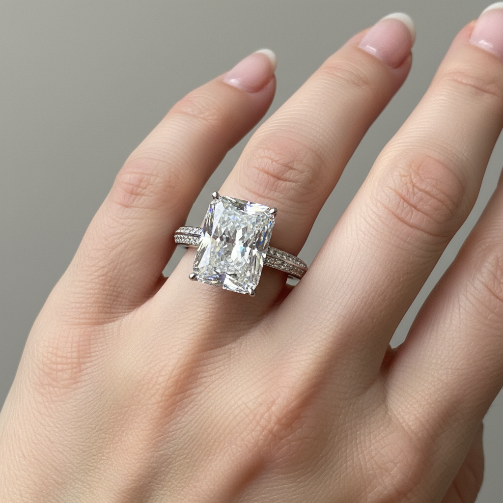 Jade – Anillo con zirconia de gran tamaño