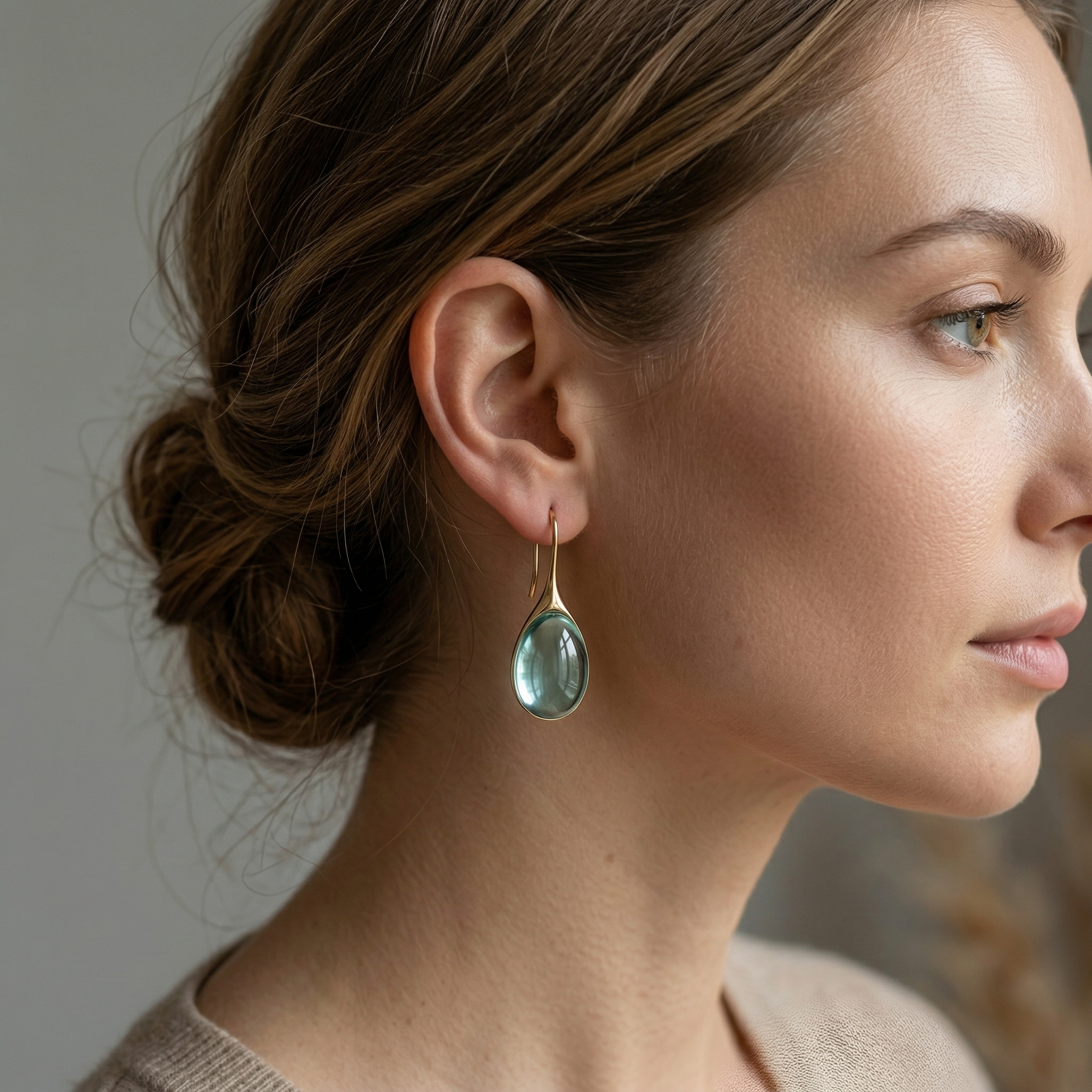 Leila – Pendientes de gota de cristal bicolor