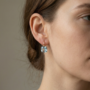 Manon – Pendientes de zirconio azul vintage