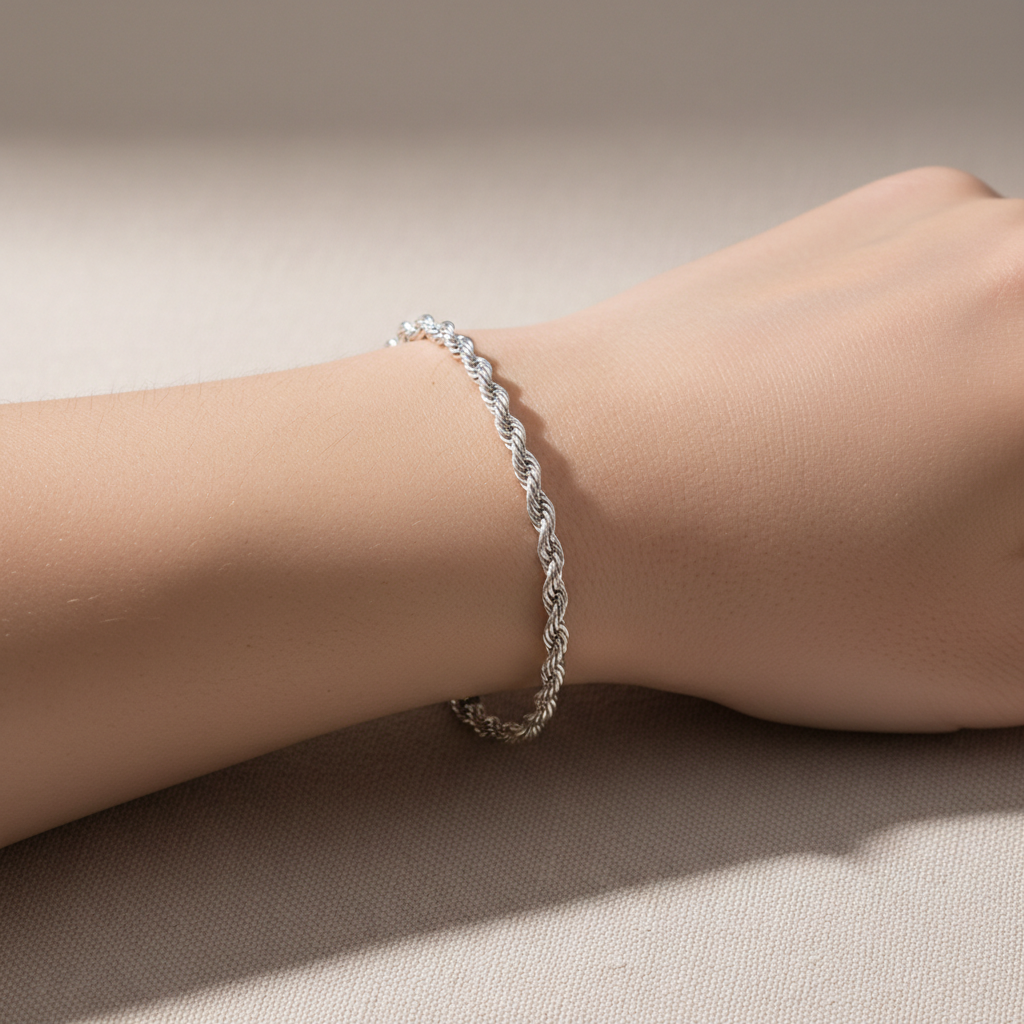 Mila – Pulsera trenzada de acero inoxidable