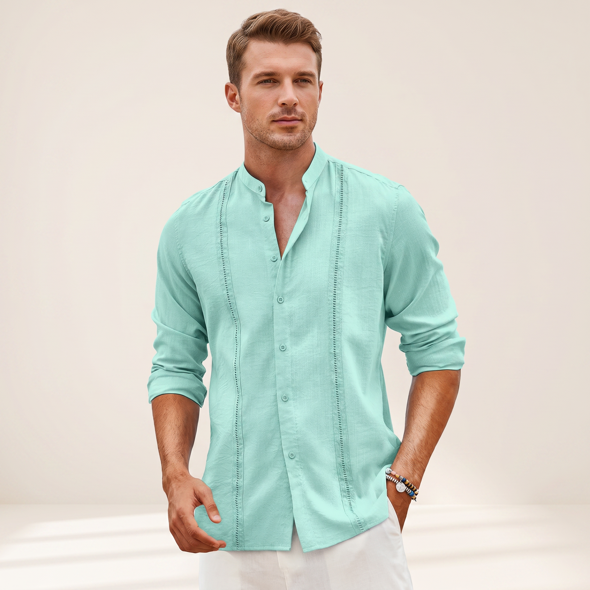 Olivier - Camisa Elegante Bordada