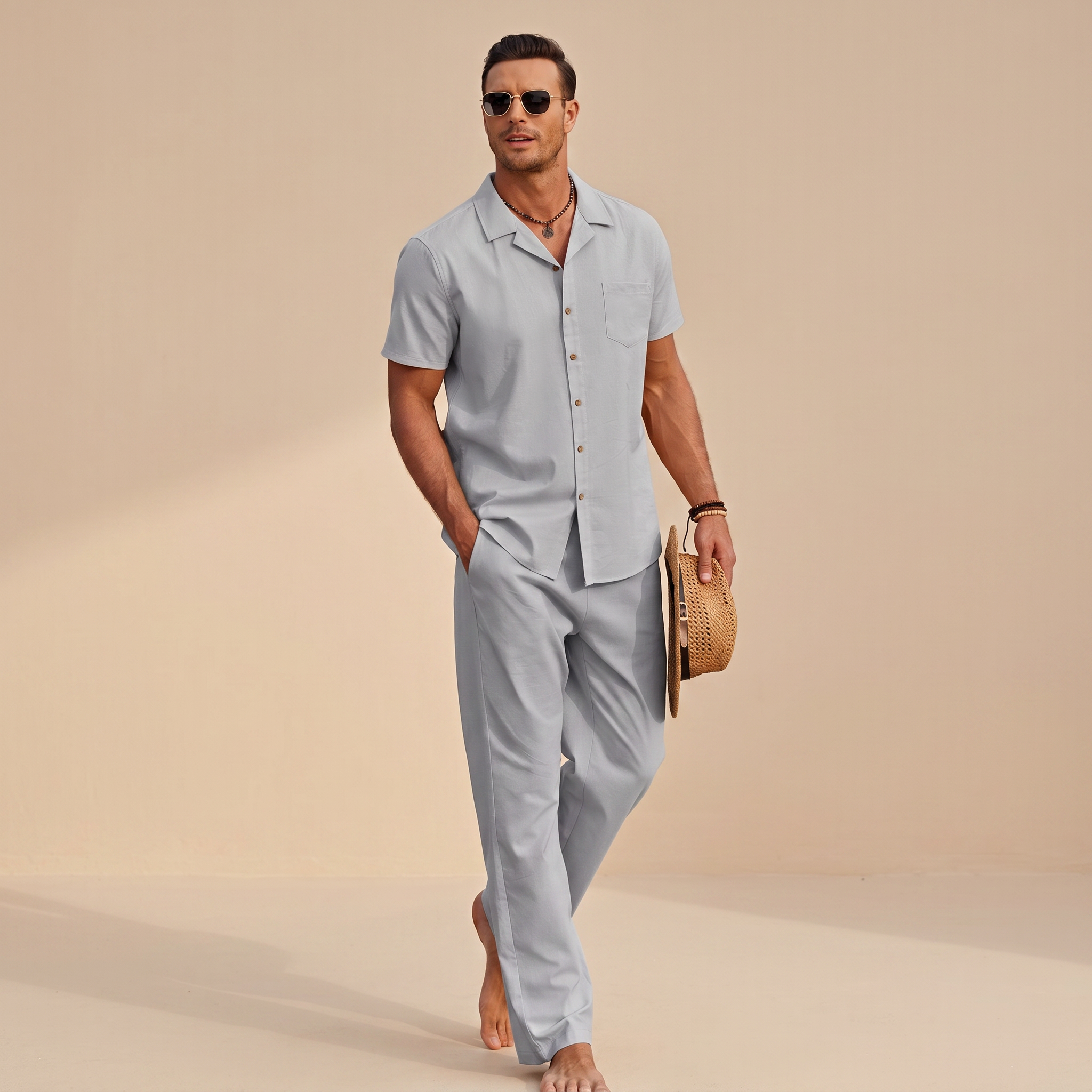 Hampton - Conjunto de Camisa Relajada y Cómoda