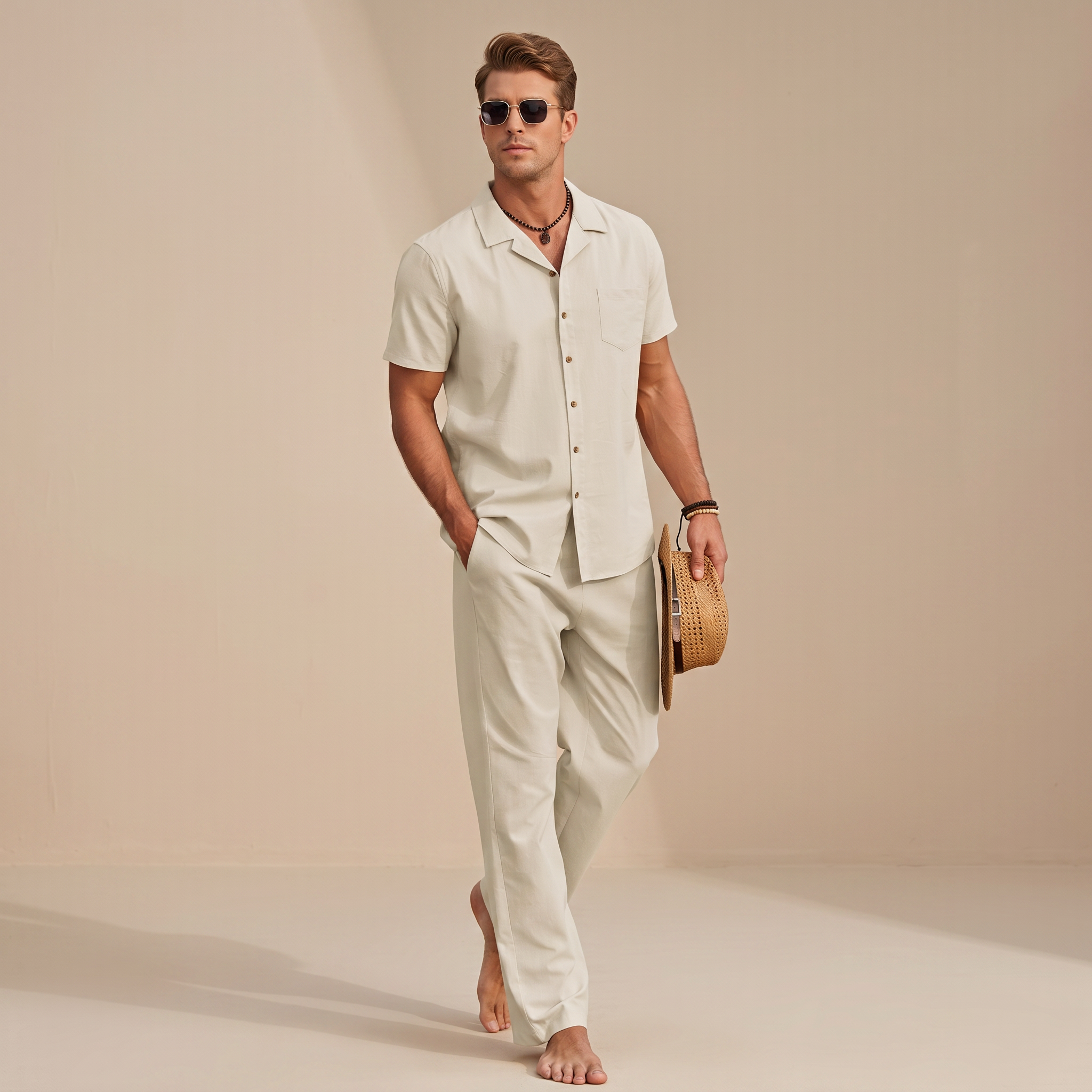 Hampton - Conjunto de Camisa Relajada y Cómoda