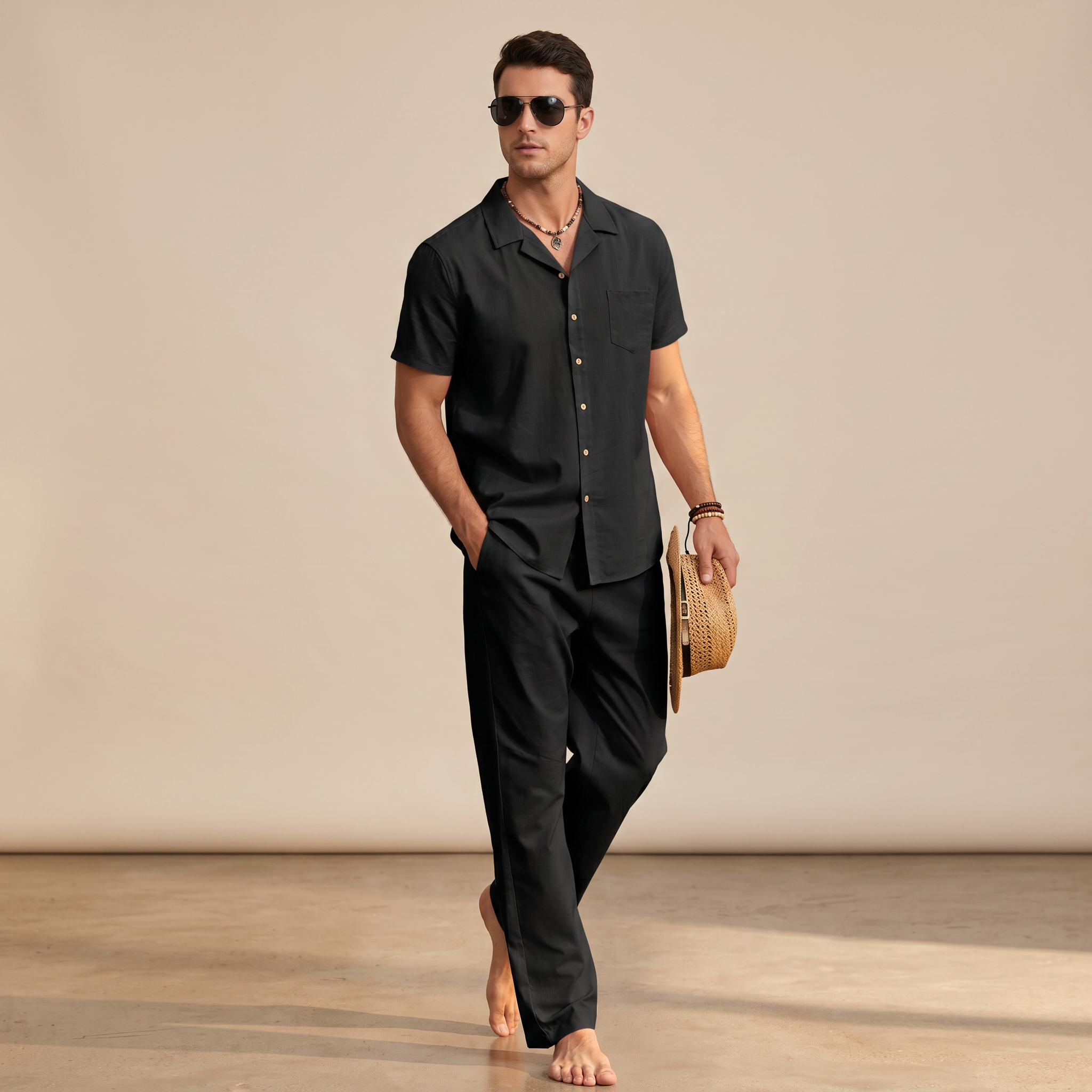 Hampton - Conjunto de Camisa Relajada y Cómoda