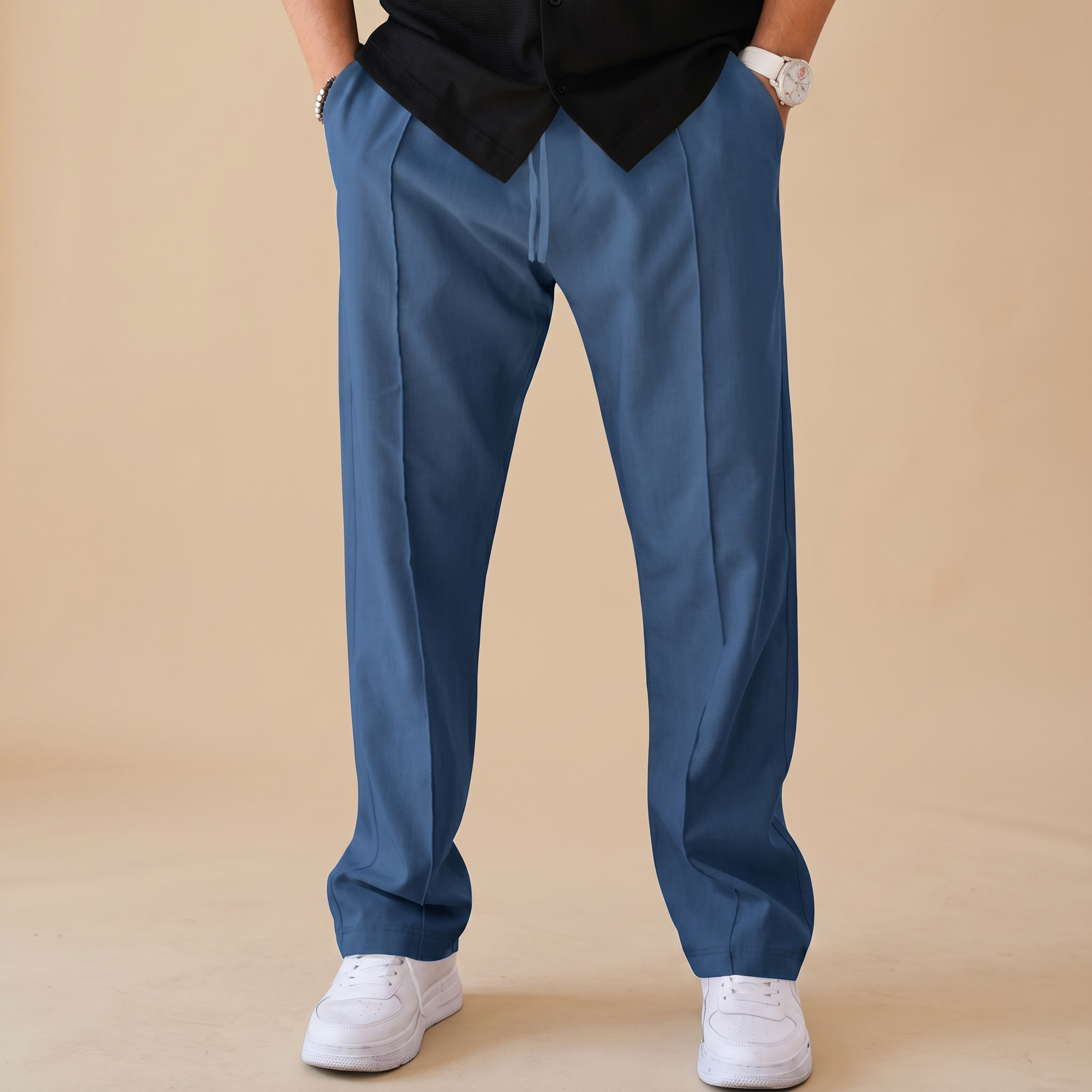 Chandler - Pantalones Jogger Rectos Minimalistas