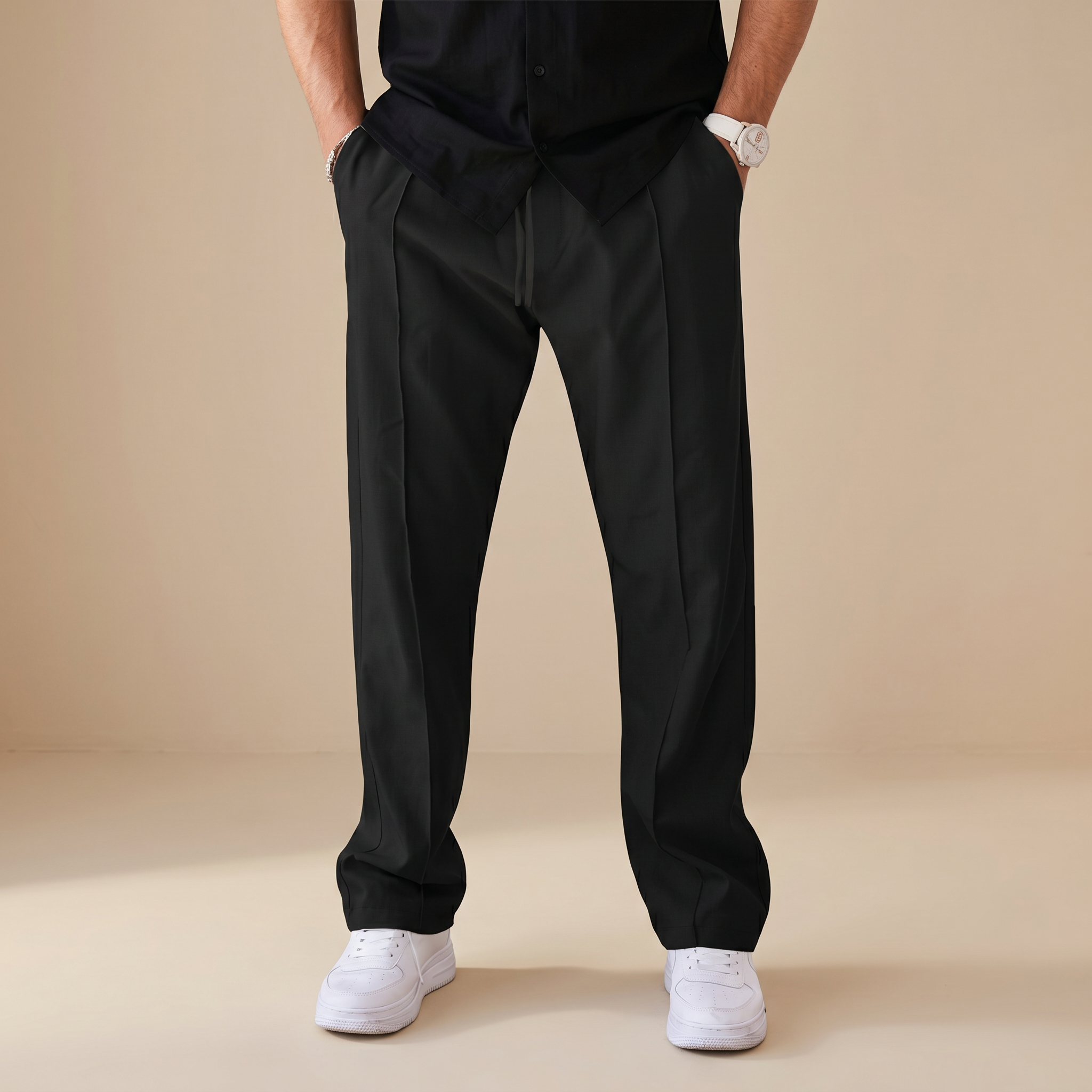 Chandler - Pantalones Jogger Rectos Minimalistas