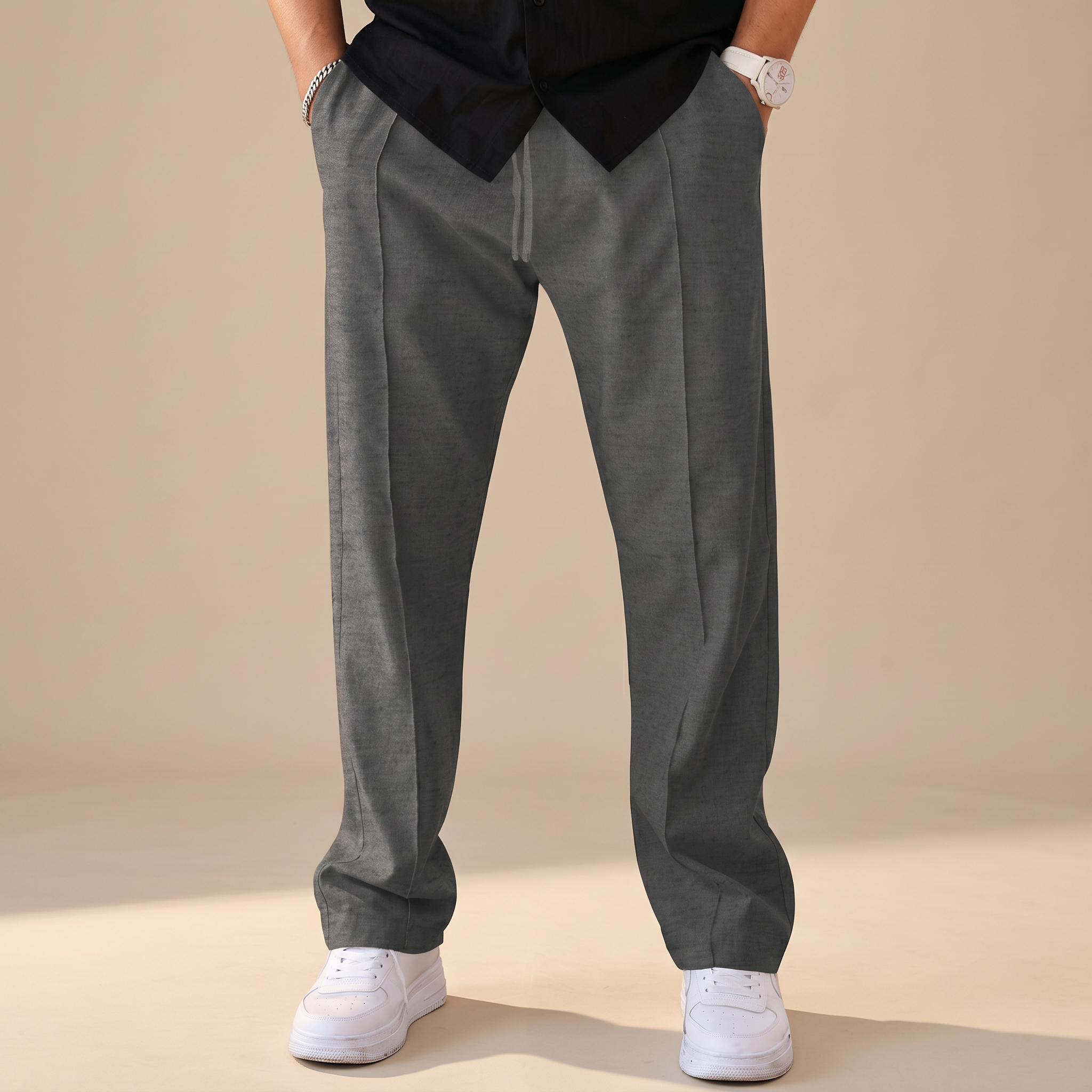Chandler - Pantalones Jogger Rectos Minimalistas