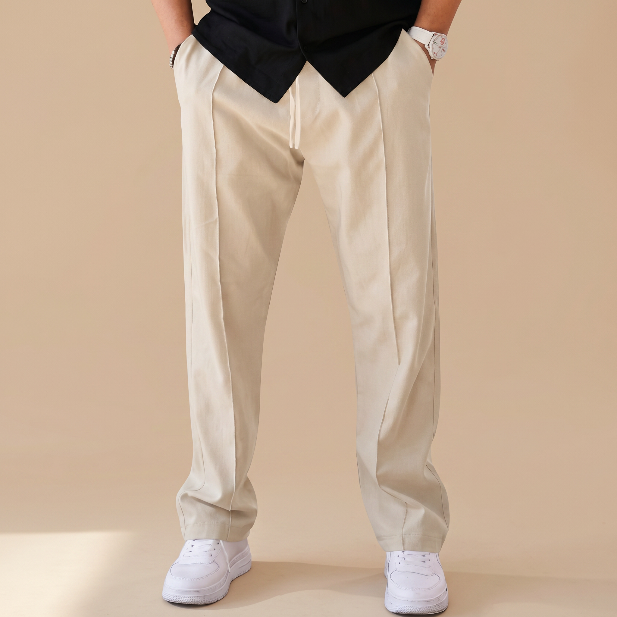 Chandler - Pantalones Jogger Rectos Minimalistas