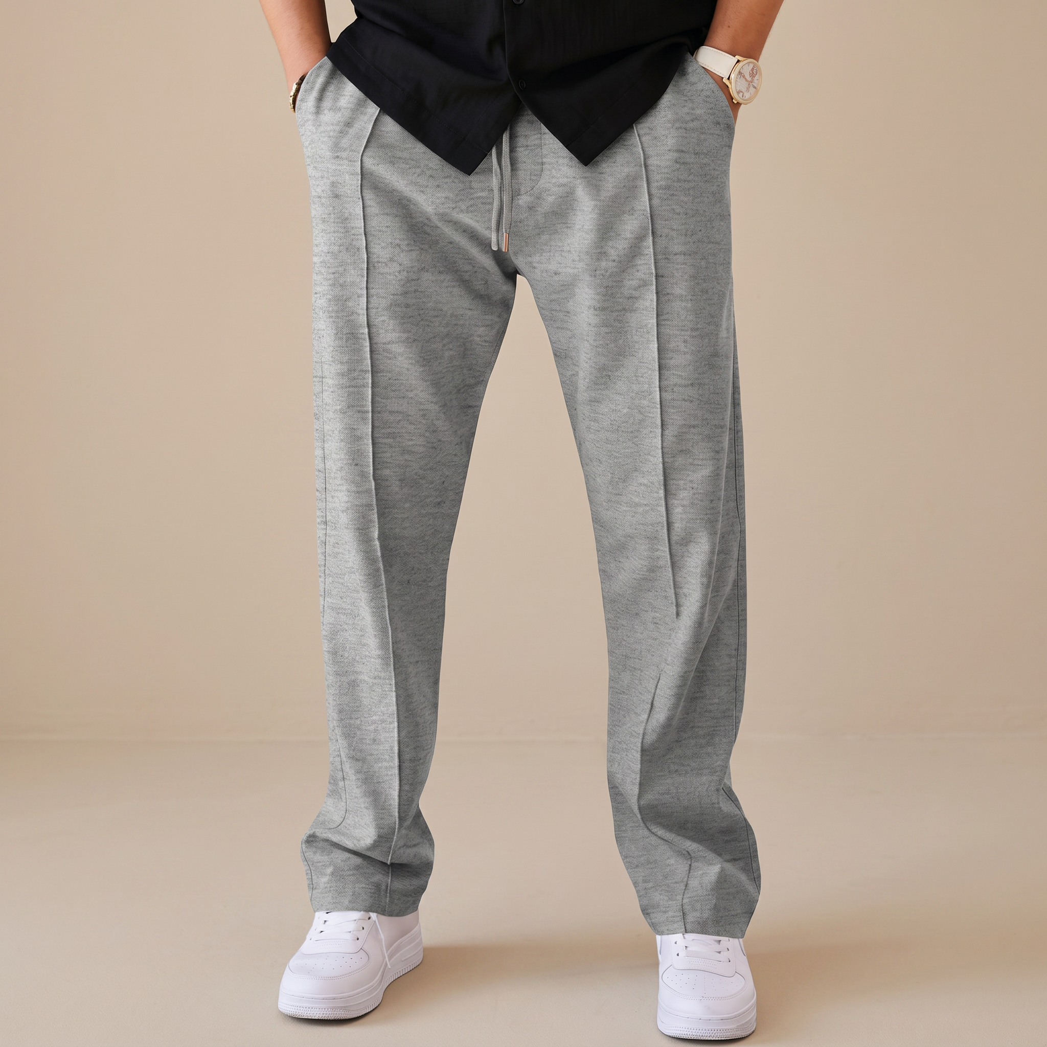 Chandler - Pantalones Jogger Rectos Minimalistas